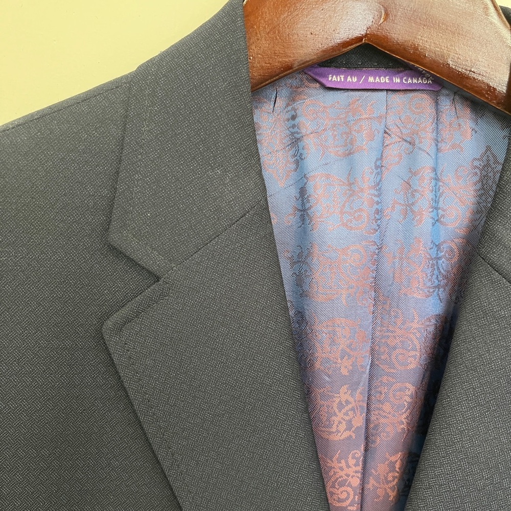 Ted Baker Navy Blazer w/Blue Purple Silk Lining